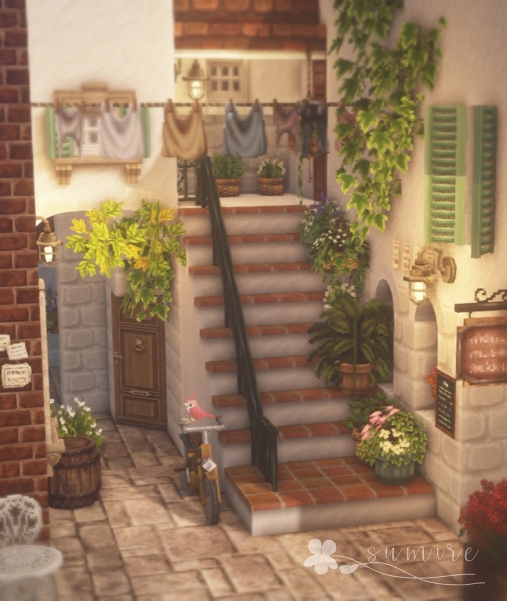 #マイクラ建築強化週間 の第2回テーマ「路地/小道」として生活感のある路地を作ってみました🍀*゜
#Minecraft #Minecraftbuilds 
#minecraft建築コミュ #MiniaTuria