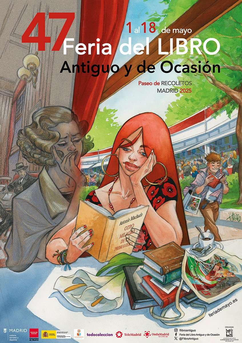 seguragc's tweet photo. 🗣️ El pellizco del #Sábado
👉🏻 Pistoletazo de salida a la 47º Feria del Libro Antiguo y de Ocasión de Madrid en el Paseo de Recoletos hasta el 18 de mayo
👉🏻 Hoy disfrutamos de los sábados de #Rastro con el mercado de desembalaje en #VaraDeRey
Ven a disfrutar del #DistritoCentro https://t.co/B5aVDTBAhW