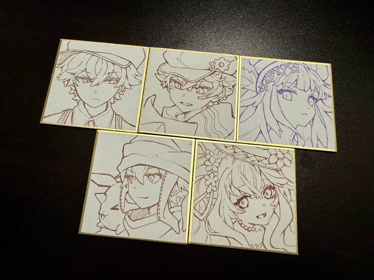 これは塗りが成功したら並んでいる予定の色紙