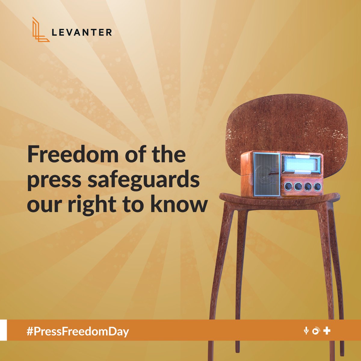 AfricaLevanter's tweet photo. Freedom of the press is vital to democracy, transparency, and accountability. On #WorldPressFreedomDay, we stand with journalists who keep the world informed.  Let’s continue to support an open and independent media landscape. 

#PressFreedom #LevanterAfrica #MediaMatters https://t.co/RLOaHUEHBO