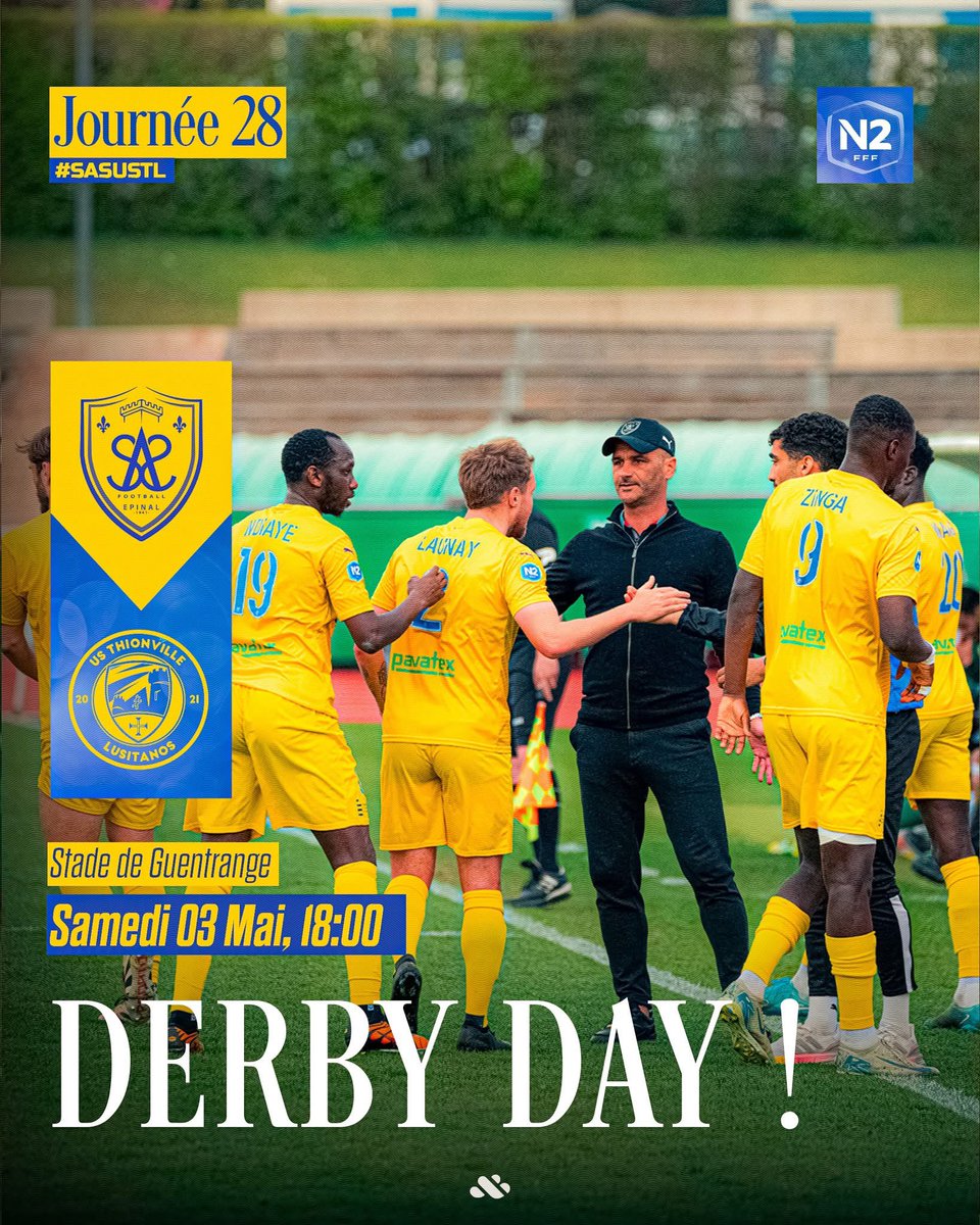 ✴️ GAMEDAY
👉 ℕ𝕒𝕥𝕚𝕠𝕟𝕒𝕝 𝟚
🎯 J2⃣8⃣
🆚 𝙐𝙎 𝙏𝙝𝙞𝙤𝙣𝙫𝙞𝙡𝙡𝙚 𝙇𝙪𝙨𝙞𝙩𝙖𝙣𝙤𝙨
🏟️ 𝐒𝐭𝐚𝐝𝐞 𝐝𝐞 𝐆𝐮𝐞𝐧𝐭𝐫𝐚𝐧𝐠𝐞 - 𝐓𝐡𝐢𝐨𝐧𝐯𝐢𝐥𝐥𝐞
⏰ 𝟭𝟴𝗛𝟬𝟬