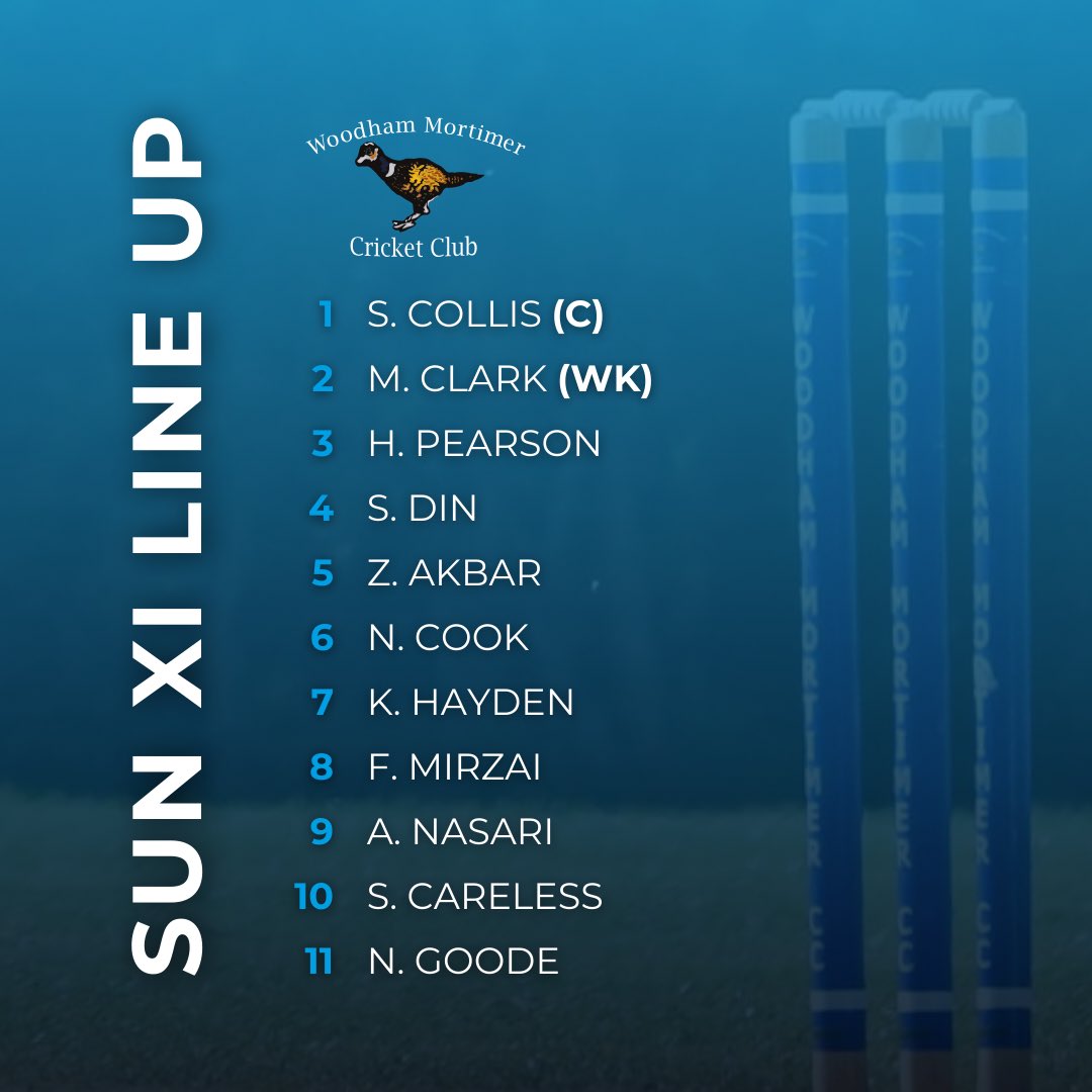 𝗪𝗘𝗘𝗞𝗘𝗡𝗗 𝗟𝗜𝗡𝗘 𝗨𝗣𝗦

1st XI 
🆚 Writtle CC 
📍 Away

2nd XI 
🆚 Southend-on-Sea &amp; EMT CC
📍 Home

Sun XI 
🆚 Sudbury CC
📍 Away

#UpTheWoodies