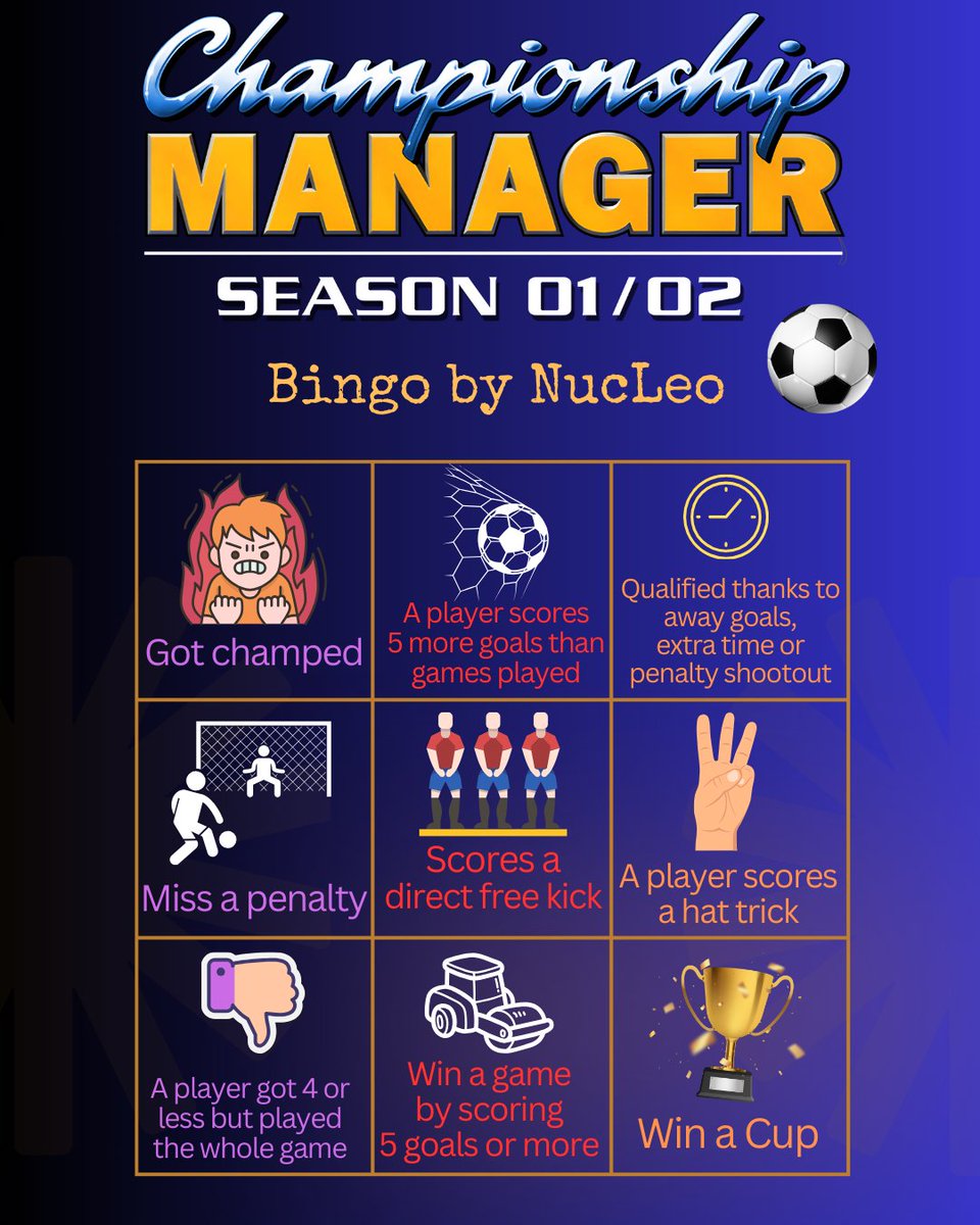Hi everyone, today is my birthday but i'm giving you a present
I'm inviting you to take part in NucLeo's bingo #CM0102.
Let's see which of you fills in all the squares in the least amount of time (in the game, of course)
Feel free to share it with the community. Have a nice day !