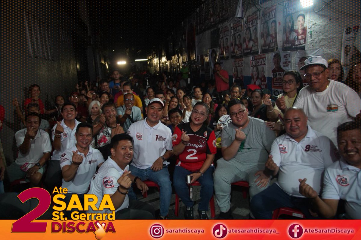 AteSarahDiscaya's tweet photo. Barangay Caniogan, maraming salamat sa ipinakita at ipinaramdam ninyong suporta sa aming mga adhikain para sa Pasig.

#2AteSaraStGerrard
#AteSarahDiscaya
#AlagangSarah
#Kayathis https://t.co/9M2ZMCPQGp