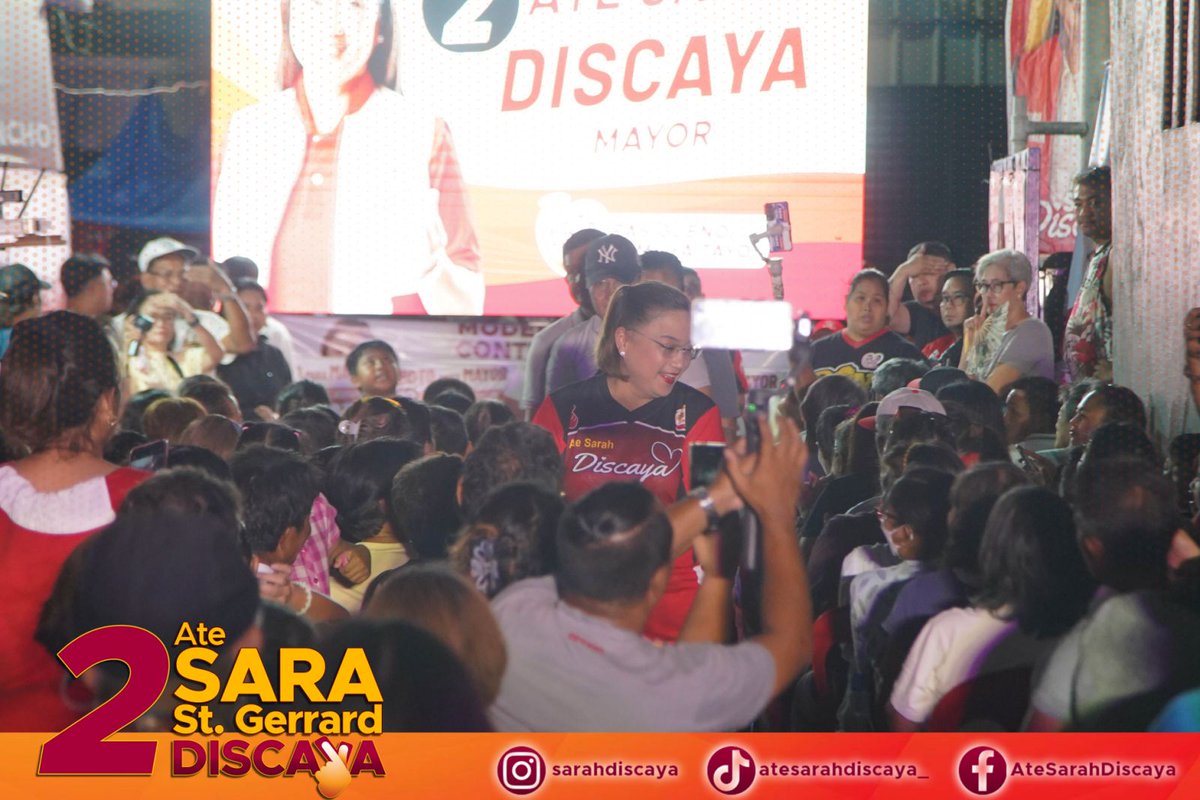 AteSarahDiscaya's tweet photo. Barangay Caniogan, maraming salamat sa ipinakita at ipinaramdam ninyong suporta sa aming mga adhikain para sa Pasig.

#2AteSaraStGerrard
#AteSarahDiscaya
#AlagangSarah
#Kayathis https://t.co/9M2ZMCPQGp