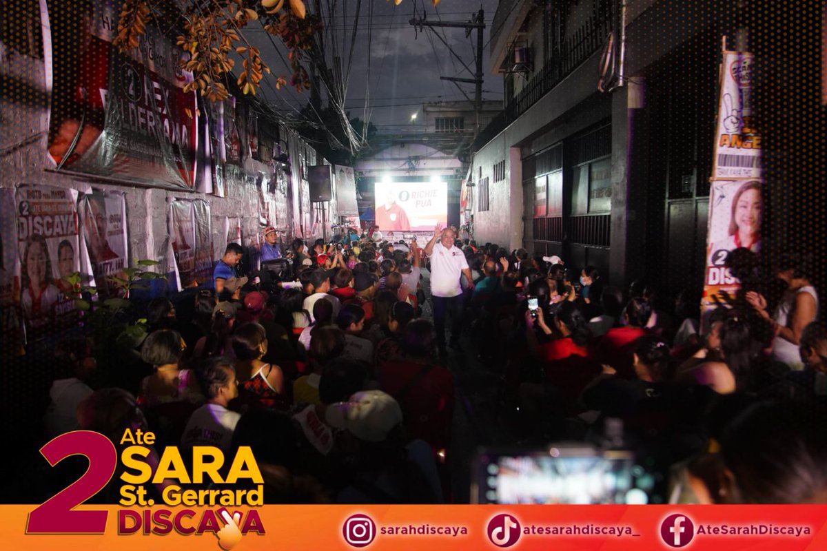 AteSarahDiscaya's tweet photo. Barangay Caniogan, maraming salamat sa ipinakita at ipinaramdam ninyong suporta sa aming mga adhikain para sa Pasig.

#2AteSaraStGerrard
#AteSarahDiscaya
#AlagangSarah
#Kayathis https://t.co/9M2ZMCPQGp