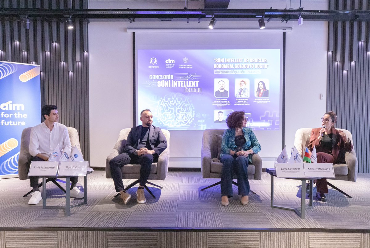 gikm__az's tweet photo. "Youth Artificial Intelligence (AI) Forum" 🚀

#AzGF #GİKM #aim #gənclərüçün #careerAI #SüniİntellektForumu #AIForum2025 https://t.co/5YTBzoJ6XK