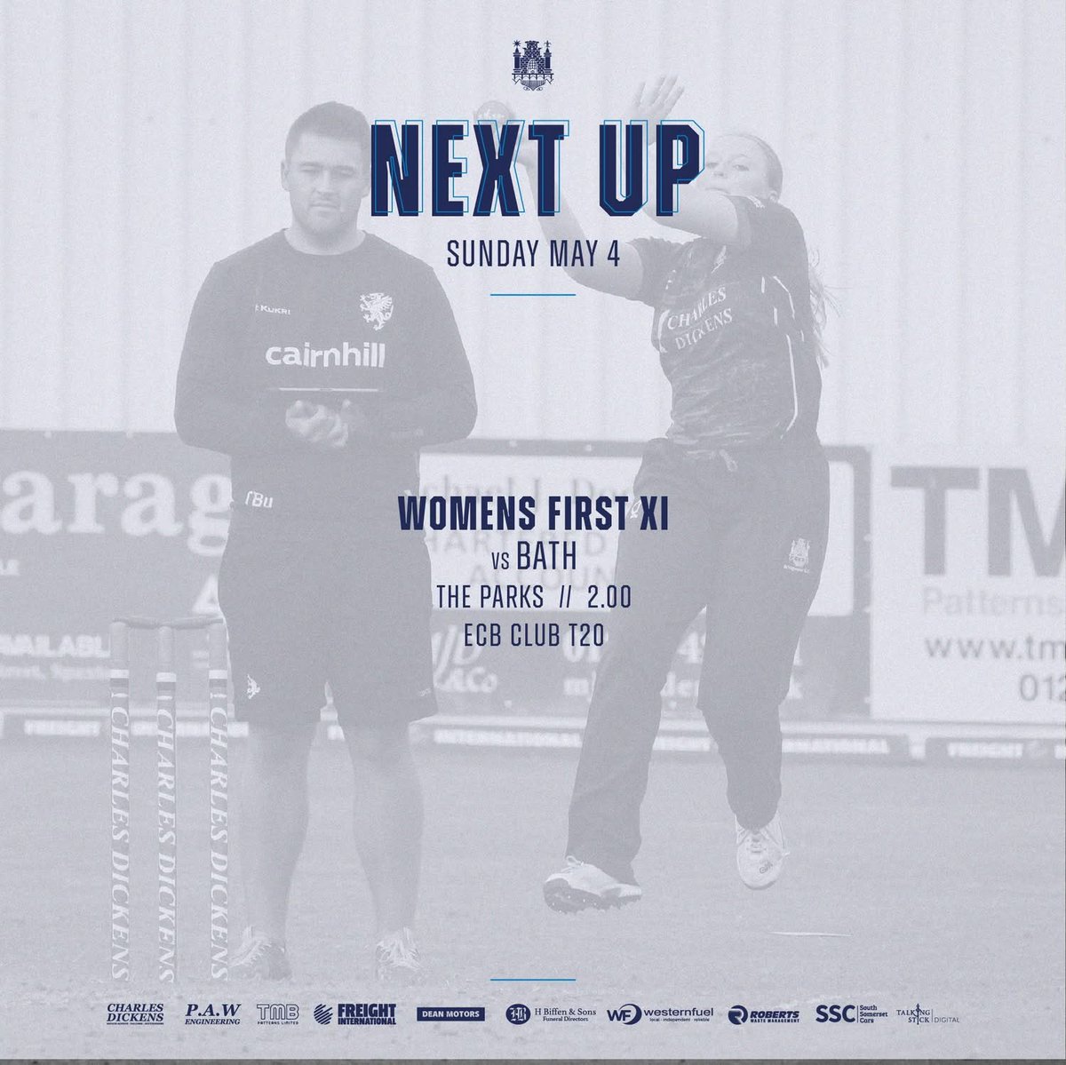 NEXT UP...Our League campaign kicks-off this weekend, whilst the women start their National T20 cup quest, Midday start 💙