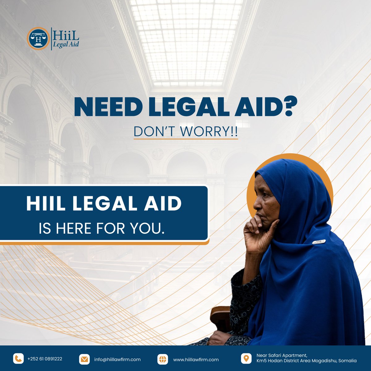 Hiillegalaid's tweet photo. Everyone deserves access to justice. Hiil Legal Aid provides free legal support to those in need.

📞 Call us: +25261 0891222

#HiilLegalAid 
#JusticeForAll
#Somalia https://t.co/rfb2oEoLvg