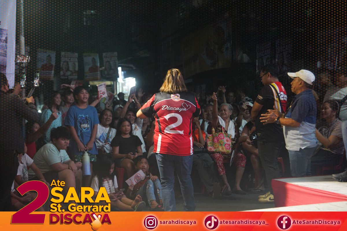 AteSarahDiscaya's tweet photo. Maraming salamat Barangay Manggahan sa inyong napakainit na pagtanggap at sa suporta sa Team Kaya This! Kayo at ang iba pang Pasigueño ang dahilan kung bakit namin gustong maglingkuran.

#2AteSaraStGerrard
#AteSarahDiscaya
#AlagangSarah
#Kayathis https://t.co/EGZNFKkXbn