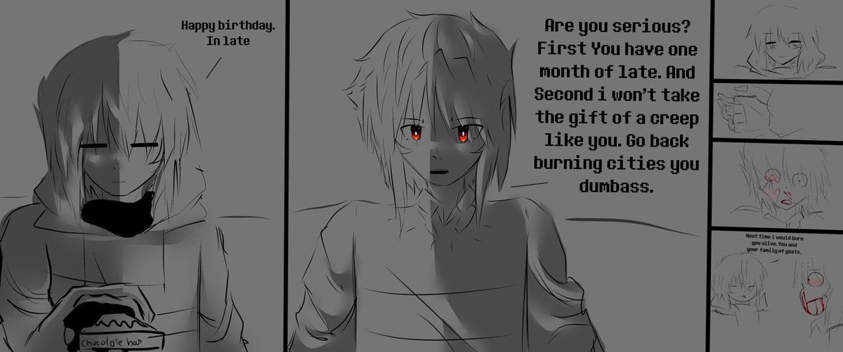 Y4Juuno's tweet photo. RecreateTale small comic - chara birthday in late
#recreateTale #UndertaleAu #frisk #chara https://t.co/ND5pTlAXhg