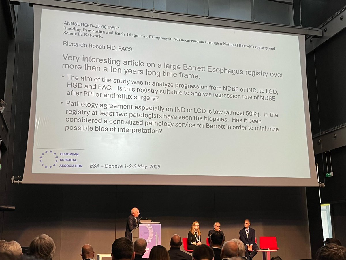 Jessie Elliott (@jessieaelliott) on Twitter photo Congratulations to <a href="/nicraftery/">Nicola Raftery</a> who presented at the European Surgical Association yesterday in Geneva on grading of dysplasia in Barrett’s and long-term progression. Thanks to all involved in this significant body of work. <a href="/OesophagealCF/">Oesophageal Cancer Fund</a> <a href="/ICATProgramme/">ICAT Programme</a> <a href="/CancerInstIRE/">Trinity St James's Cancer Institute</a> <a href="/TrinityMed1/">School of Medicine</a> Congratulations to <a href="/nicraftery/">Nicola Raftery</a> who presented at the European Surgical Association yesterday in Geneva on grading of dysplasia in Barrett’s and long-term progression. Thanks to all involved in this significant body of work. <a href="/OesophagealCF/">Oesophageal Cancer Fund</a> <a href="/ICATProgramme/">ICAT Programme</a> <a href="/CancerInstIRE/">Trinity St James's Cancer Institute</a> <a href="/TrinityMed1/">School of Medicine</a>