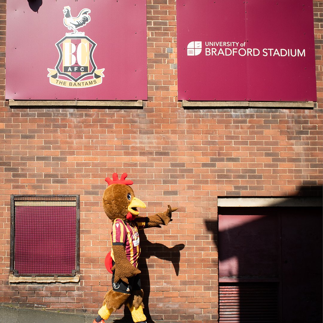 Billy Bantam (@billybantam1903) on Twitter photo I can't wait to see everyone at a packed out <a href="/UniofBradford/">University of Bradford</a> Stadium! ๐
Make sure you look out for me around the ground this afternoon! ๐
#BCFAC | <a href="/teachingperson/">Teaching Personnel</a> I can't wait to see everyone at a packed out <a href="/UniofBradford/">University of Bradford</a> Stadium! ๐
Make sure you look out for me around the ground this afternoon! ๐
#BCFAC | <a href="/teachingperson/">Teaching Personnel</a>