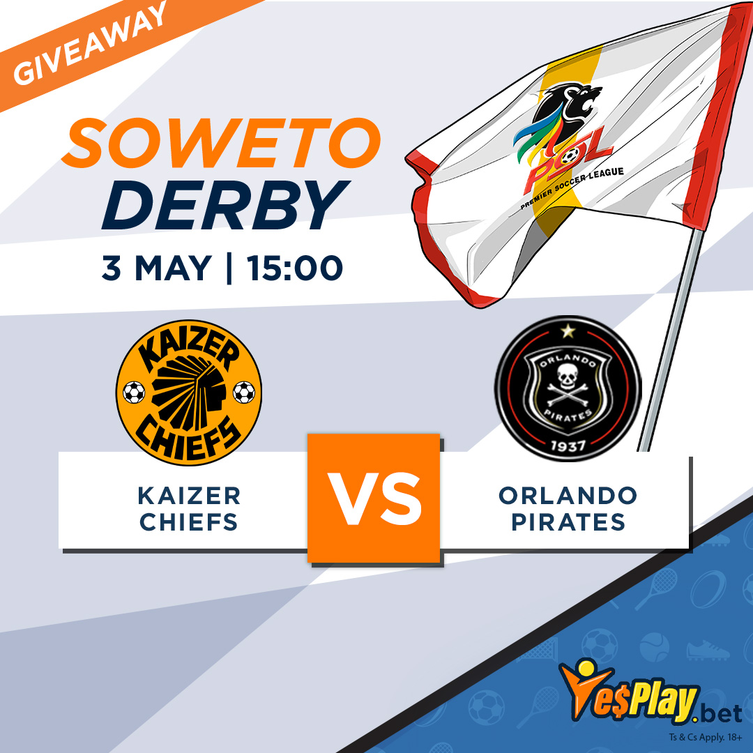 🏆We're giving away R300 each to FIVE lucky people who RETWEET &amp; LIKE this post and guess the FINAL SCORE.

🇿🇦Kaizer Chiefs vs Orlando Pirates 🇿🇦 

Make sure you're following <a href="/YesPlaySA/">YesPlay</a>  QUALIFY✅

#SowetoDerby #Yesplay