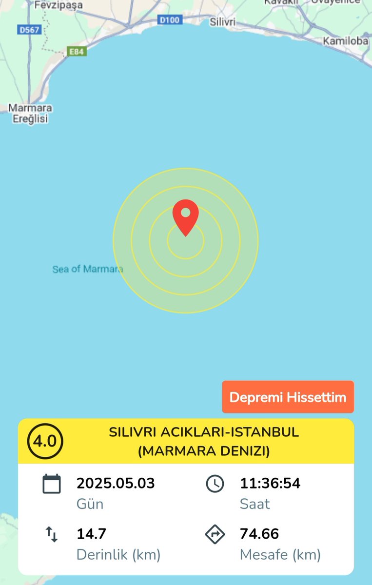 Abi Can; bildirimde  önce sen sonra kandilli 😁