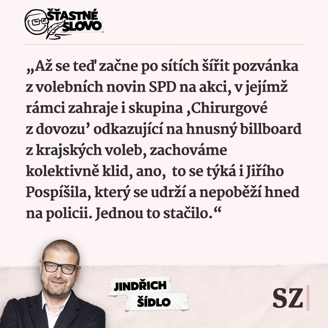 🪶„Berte to prosím tak: V zimě někdy bývá zima, v létě horko, Arsenal nevyhraje ligu a Okamura s radostí plácá rasistické nechutnosti přesně někde na hranici trestní odpovědnosti. Co dalšího do sbírky nevyvratitelných pravd chcete dodat?“ <a href="/JindrichSidlo2/">Jindřich Šídlo - NEW</a> 

seznamzpravy.cz/clanek/volby-d…