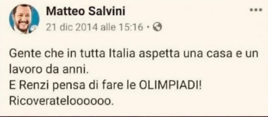 Il comitato Milano Cortina indagato per corruzione!