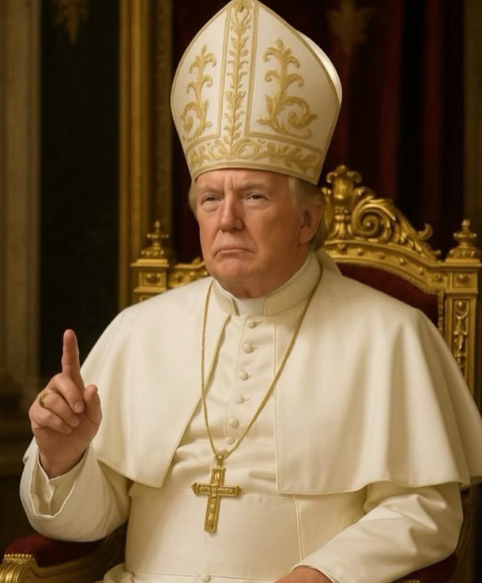 أن يظهر <a href="/realDonaldTrump/">Donald J. Trump</a> بزي البابا رافعًا سبابته كأنه نبيٌ مرسَل، ليس استفزازًا فحسب، بل عرضٌ فجّ لمرضٍ نرجسيّ بلغ أقصى مداه. لا يكتفي بتدنيس السياسة، بل يحاول تدنيس الرموز الدينية. مهرّج مهووس بالسلطة، يلبس ثوب القداسة ليغطي وجه الشيطان.

#TrumpIsCrazy #ReligiousInsult