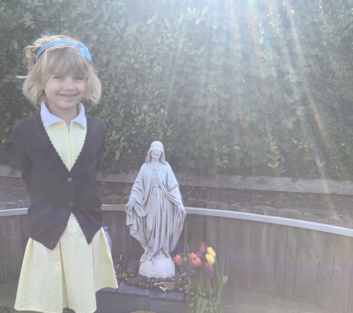 StAugustinesTW's tweet image. Month of Mary in May. We have set up a prayer area for children, and adults to prayer the rosary. It has been lovely to watch children approach the prayer area to pray and bring flowers. @rcaoseducation @kcsp_academies @RC_Southwark @mark10mission
