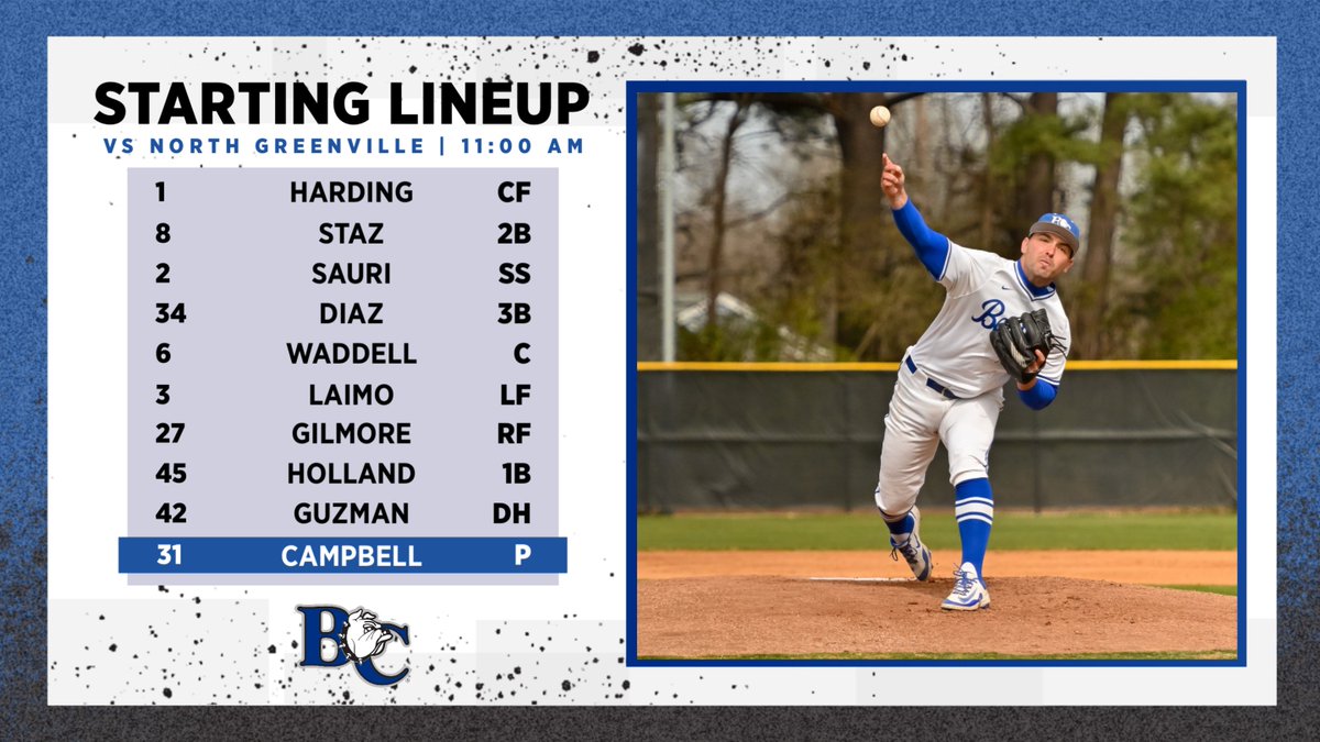 Starting lineup against North Greenville! #GoBulldogs