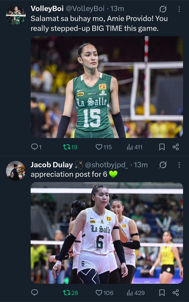 mamawS75's tweet photo. Sa Finals uli haaa, salamat sa pag stepped-up tonightt!! ๐ญ๐น๐
#RunItGreenDLSU
#UAAPSeason87
#uaapseason87volleyball
#UAAPS87Volleyball https://t.co/hLzB51Vul8