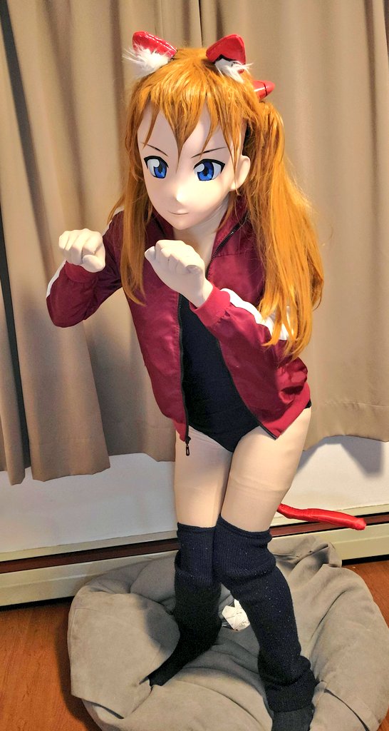 Blade_Kig's tweet image. Who says catgirls can&apos;t swim?
#kigurumi #Asuka #Langley #Evangelion #着ぐるみ #kig #kigurumicosplay