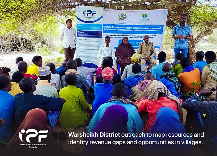 IpfSomali's tweet photo. 📄 IPF Somalia + SOYDEN, backed by #SFFIII, mapped 18 villages in #Warsheikh (19–27 Apr 2025).
Method = FGDs 🗣️ + KIIs 📝 + transect walks—
Findings → Fair, transparent taxes = better water, roads, clinics &amp; trust.
Let’s turn data into action!
#PublicFinance #LocalRevenue https://t.co/6H3XUr3nga