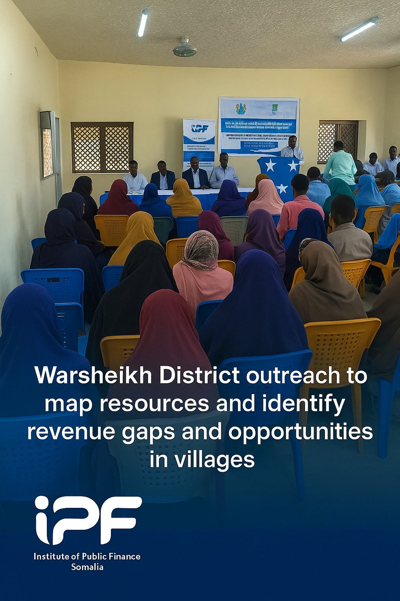 IpfSomali's tweet photo. 📄 IPF Somalia + SOYDEN, backed by #SFFIII, mapped 18 villages in #Warsheikh (19–27 Apr 2025).
Method = FGDs 🗣️ + KIIs 📝 + transect walks—
Findings → Fair, transparent taxes = better water, roads, clinics &amp; trust.
Let’s turn data into action!
#PublicFinance #LocalRevenue https://t.co/6H3XUr3nga