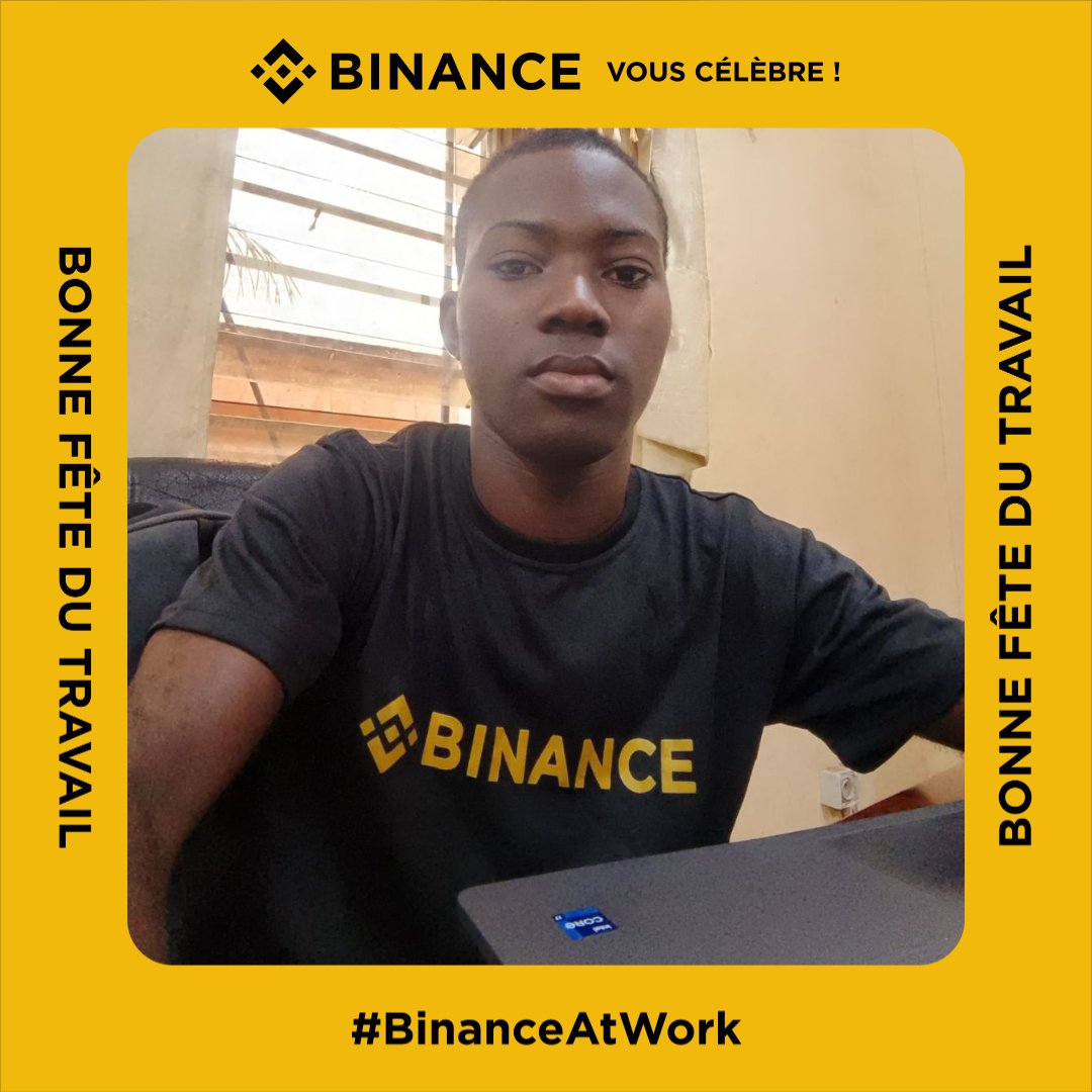 Alverson04's tweet photo. Mon travail, ma fierté. Chaque jour compte. 💪 #BinanceAtWork
@binanceafrique 

💛BONNE FÊTE DU TRAVAIL 🖤🔶 https://t.co/NwamcBWuq2