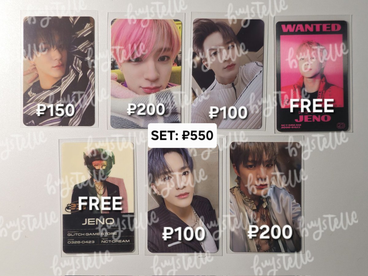 🛒  wts lfb ! #OnTelle • ph

— QS ! NCT Jeno PCs
      ⌕ excl. of sf &amp; pf
      ⌕ reply/dm mine
      ⌕ read buystelle.carrd.co

## dream lee jeno kumot pandesal peace glitchmode universe