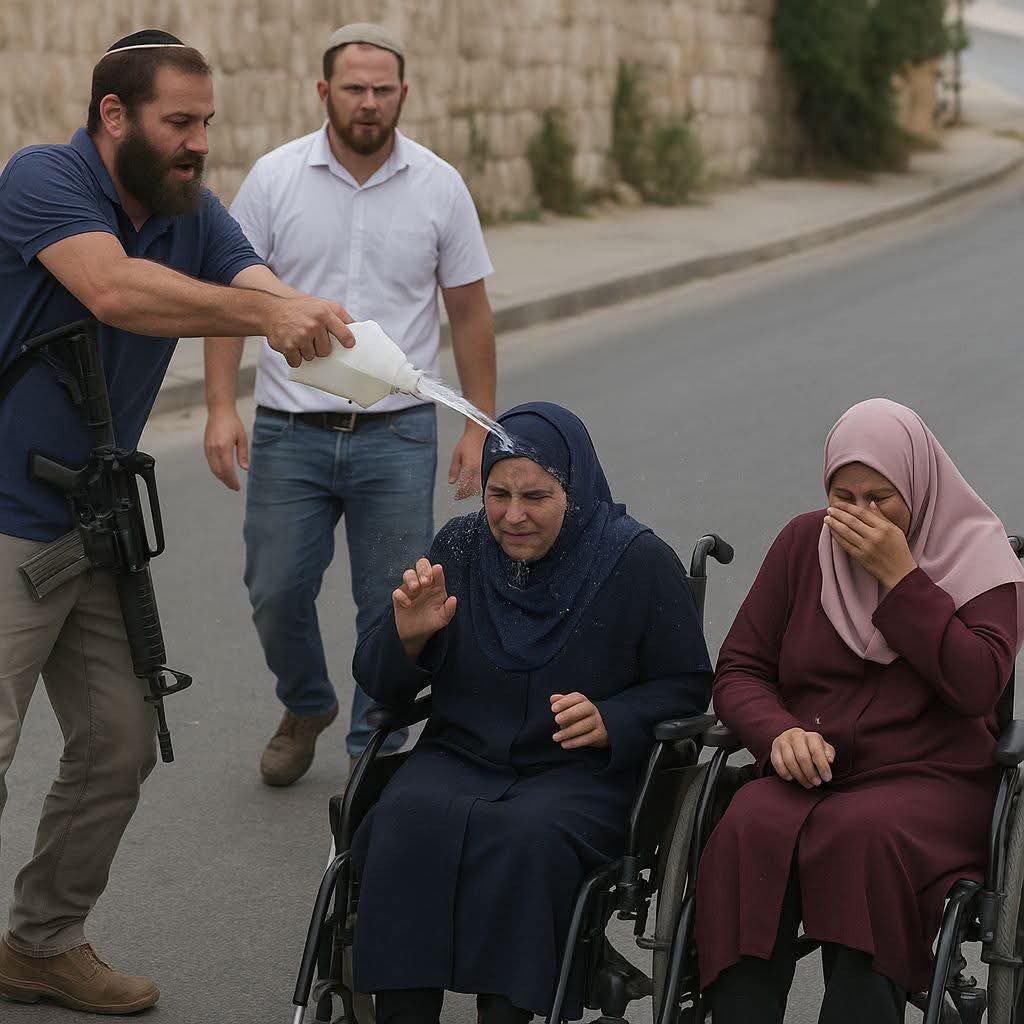 MuhammadTahaCh1's tweet photo. 🇮🇱 Israelis cowards throwing acid on Muslim Women Face…. https://t.co/DNkUdgw2or