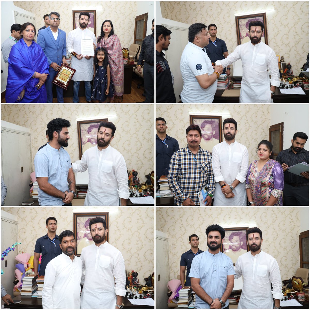 Lok Janshakti Party (Ramvilas) (@ljp4india) on Twitter photo आज नई दिल्ली स्थित केंद्रीय कार्यालय में देश के विभिन्न क्षेत्रों से आए लोगों ने राष्ट्रीय अध्यक्ष सह केंद्रीय मंत्री आदरणीय श्री <a href="/iChiragPaswan/">युवा बिहारी चिराग पासवान</a> जी से मुलाकात की। आज नई दिल्ली स्थित केंद्रीय कार्यालय में देश के विभिन्न क्षेत्रों से आए लोगों ने राष्ट्रीय अध्यक्ष सह केंद्रीय मंत्री आदरणीय श्री <a href="/iChiragPaswan/">युवा बिहारी चिराग पासवान</a> जी से मुलाकात की।