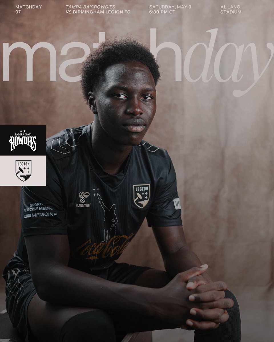 bhmlegion's tweet photo. Matchday in the Sunshine State ☀️

🆚 Tampa Bay Rowdies
🕛 6:30pm CT 
📺 My68 or ESPN+ https://t.co/vE5XGsmBjP
