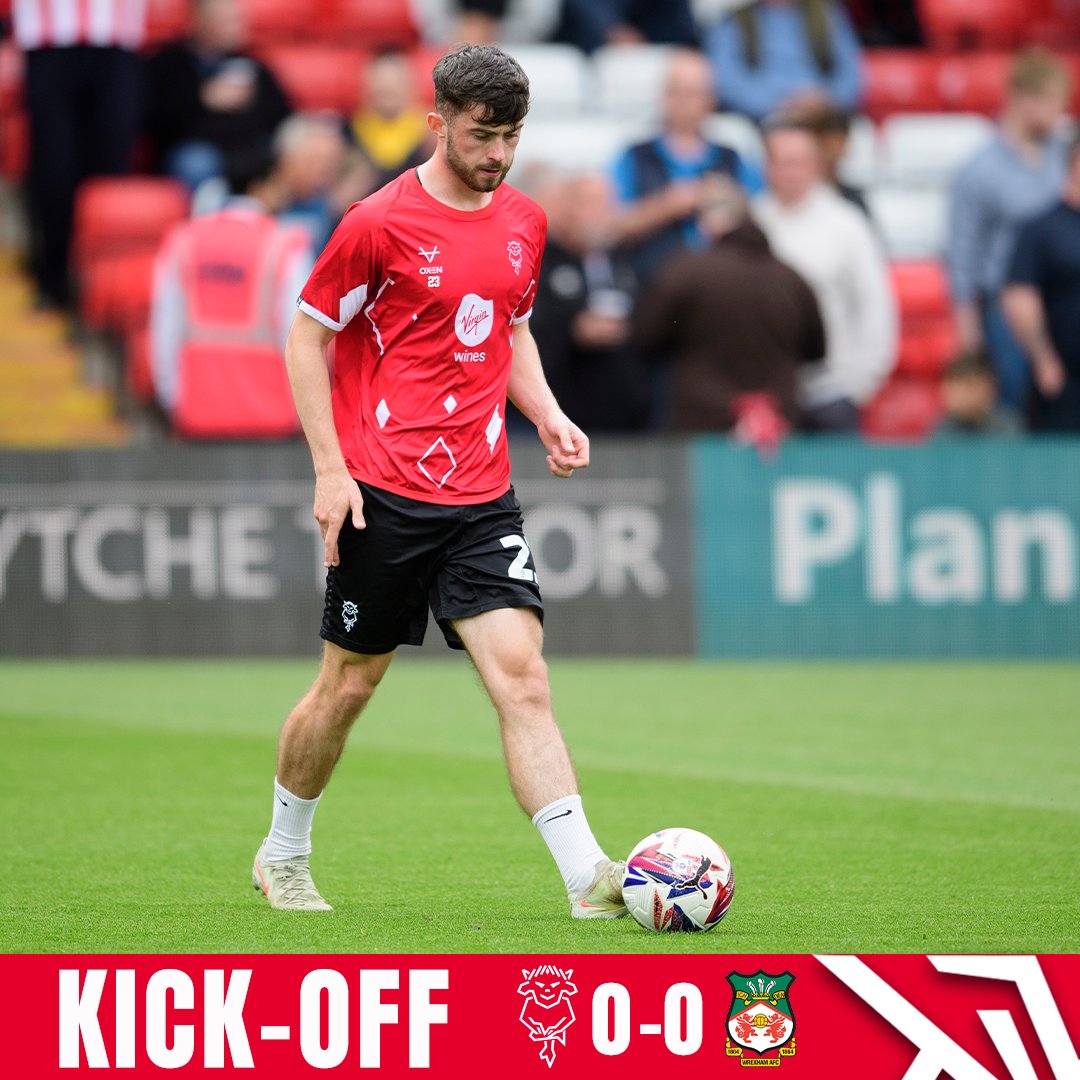 LincolnCity_FC's tweet photo. βΆοΈ Underway at the LNER Stadium.
βοΈ 1β | π΄ 0-0 π | #LINWRE https://t.co/eNesefaUGk