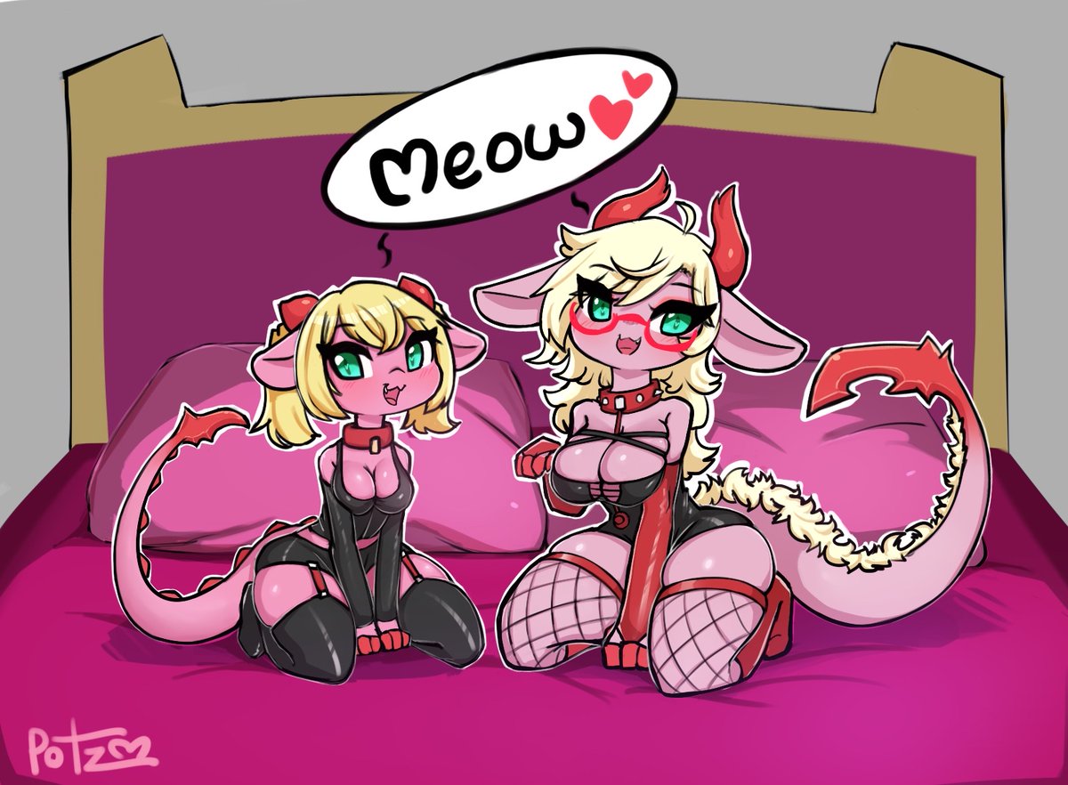 potzm2's tweet photo. [Doodle] Meow Dragons

beware get caught between the meow dragons when you jump on their double king size bed XD https://t.co/YzGFZWLj1U