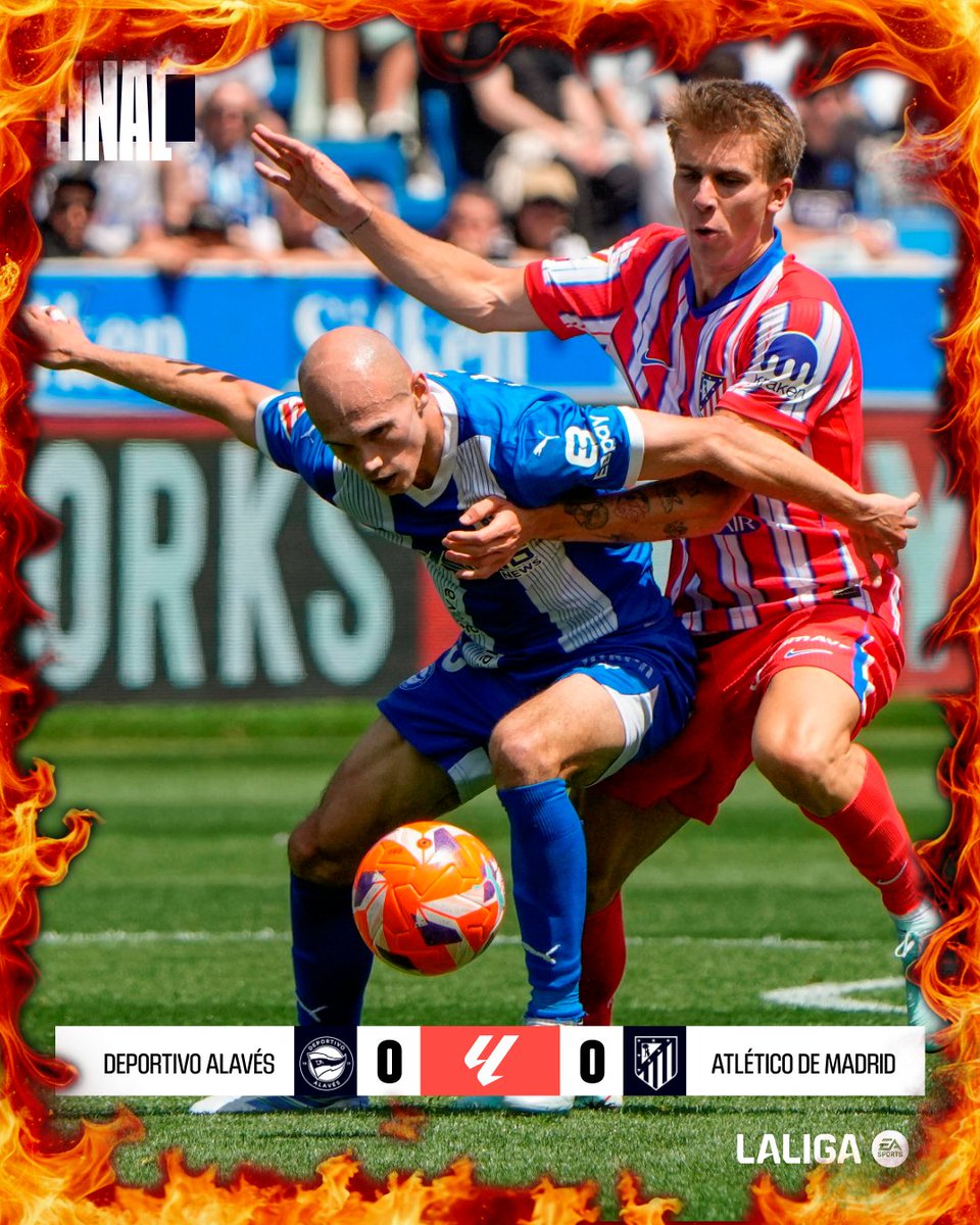 FINAL #AlavésAtleti 0-0

🟰 Tablas en Mendizorroza entre <a href="/Alaves/">Deportivo Alavés</a> y <a href="/Atleti/">Atlético de Madrid</a>.

#DesenlaceLALIGA | #LALIGAEASPORTS
