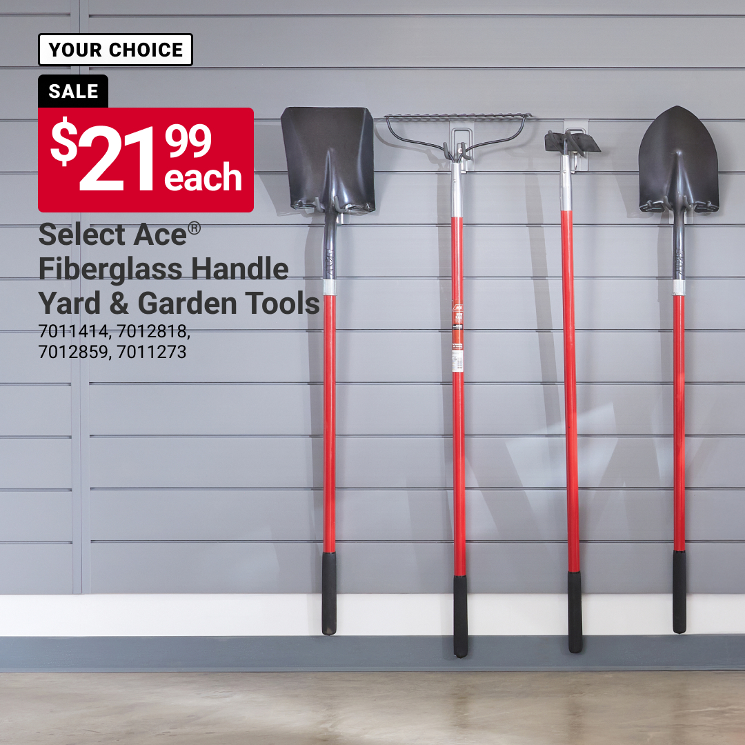 🌱 Ready to get your hands dirty? Our Ace® Yard &amp; Garden Tools are on sale for $21.99—perfect for all your planting, digging, and raking this season! 🌸 Grab yours now thru May 26 #MyLocalAce 🛠️💚