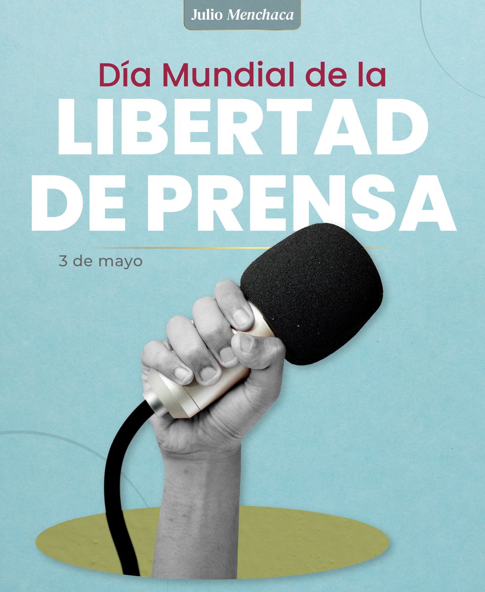 juliomenchaca_'s tweet photo. 💬 La libertad de prensa no es un privilegio, es una herramienta para defender tus derechos.

#PrimeroElPueblo https://t.co/1jVJRHMGvF