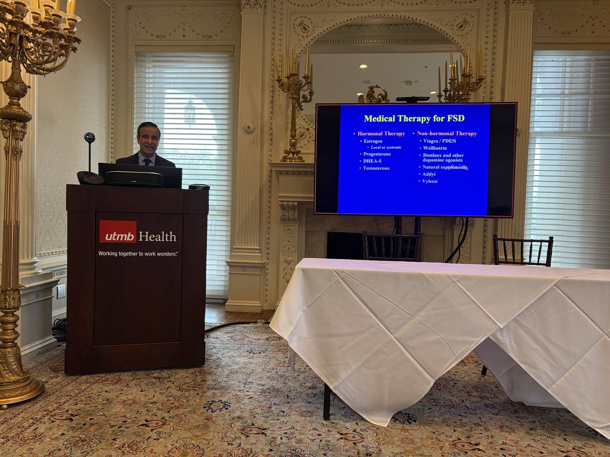 KKseattle's tweet image. Combo of testosterone (off-label) and estrogen replacement in women provides more benefit than either alone. “Start low, go slow” on the T says ⁦@DrMohitKhera⁩, but do consider it. #TXurology&amp;amp;UrogynSoc2025 ⁦