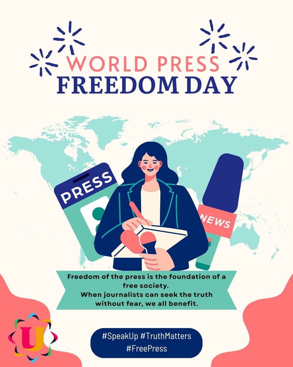 Today, we celebrate **World Press Freedom Day**—a moment to honor the courageous journalists, reporters, and media professionals who strive to bring truth to light, often at great personal risk. 

#WorldPressFreedomDay #PressFreedom #JournalismMatters #DefendTheTruth