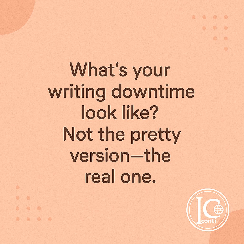 AuthorConti's tweet image. What’s your writing downtime look like? Not the pretty version—the real one.

#WritersBlock #CreativeRest #WritingLife #WritingCommunity