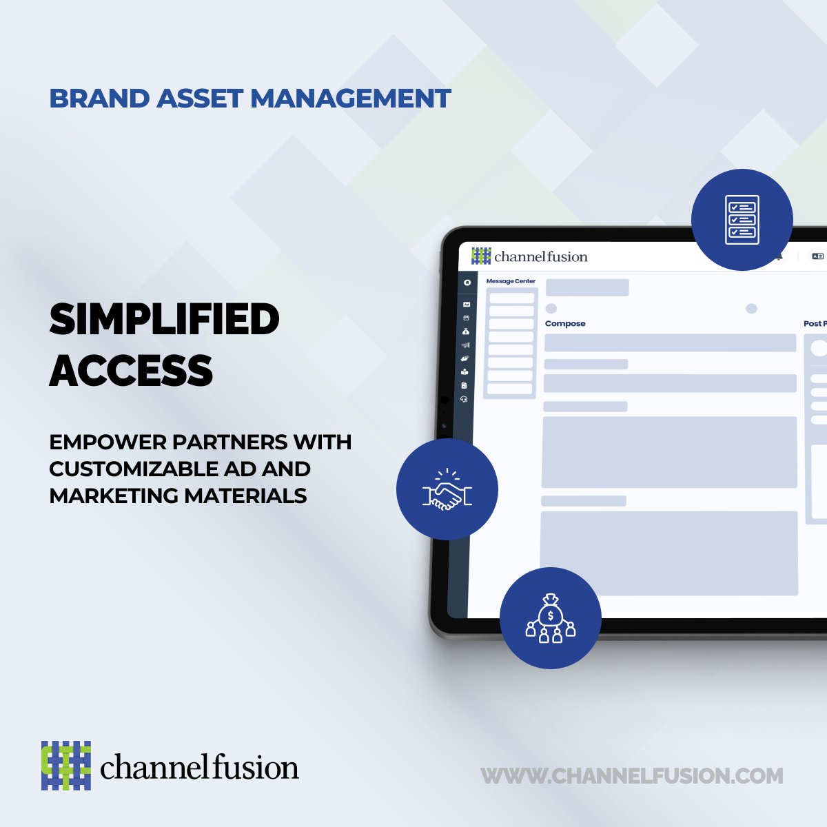 Channel_Fusion's tweet image. Outdated files and constant back-and-forth slow partners down.
A centralized DAM gives them the assets they need — fast and on-brand.
Here’s how Channel Fusion helps: tinyurl.com/yfp5wj7d
#DistributedMarketing #ChannelPartners #MarketingTools