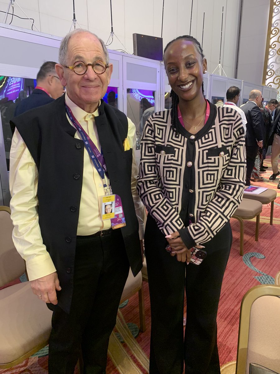 _Ndabaga_'s tweet photo. Yesterday at the @WAVESummitIndia 2025 in Mumbai, I had the honor of witnessing Rwanda's leadership during the ministerial round table as discussions on advancing the creative economy on the global stage were held.
A huge thank you to the high commissioner of Rwanda to India, @MUKANGIRA1 and Rwanda’s minister of youth and arts Mr. @jnabdallah for representing us with such distinction and vision! 

A powerful exchange with Indonesia’s Minister of Cultural Affairs, Fadli Zon, highlighted our shared belief that the creative industry can significantly drive economic growth. 

An insightful and experience based conversation with Mr Ralph Simon, a pioneer in the global music and creative industry added more certainty that the creative industry can and should play a larger role. ￼

These interactions reaffirm Rwanda’s commitment to fostering global partnerships and enhancing our creative industry’s footprint worldwide.

#RwandaWorks #WAVES2025