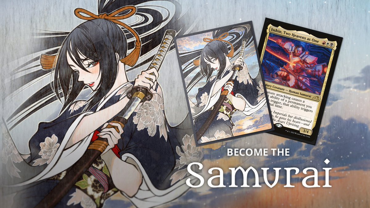 One of our favorite ways to use the new 'Samurai' sleeves is pairing them with Isshin, Two Heavens as One ⚔️

Have you picked up 'Samurai' yet? Which deck have you sleeved with them? 🌸