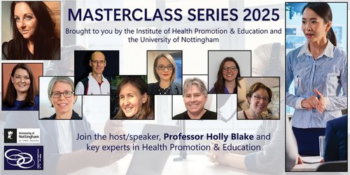 IHPE (Dr Michael Craig Watson - Trustee) (@institutehpe) on Twitter photo Enhancing health promotion practice
>>Masterclasses.
>>Free
>>Each 1hr long
>>Mental health...obesity...Urgent and Emergency Care (UEC) Settings......physical activity
tandfonline.com/doi/full/10.10…
<a href="/stephenpalmer/">Stephen Palmer</a>
<a href="/AngelaMTowers/">Angela Towers</a>
<a href="/annewhitcombe/">Anne Whitcombe</a>
<a href="/hollyblakenotts/">Prof. Holly Blake</a>
<a href="/HilaryBurrage/">HilaryBurrage MIHPE #HmanRts www.hilaryburrage.com</a> Enhancing health promotion practice
>>Masterclasses.
>>Free
>>Each 1hr long
>>Mental health...obesity...Urgent and Emergency Care (UEC) Settings......physical activity
tandfonline.com/doi/full/10.10…
<a href="/stephenpalmer/">Stephen Palmer</a>
<a href="/AngelaMTowers/">Angela Towers</a>
<a href="/annewhitcombe/">Anne Whitcombe</a>
<a href="/hollyblakenotts/">Prof. Holly Blake</a>
<a href="/HilaryBurrage/">HilaryBurrage MIHPE #HmanRts www.hilaryburrage.com</a>
