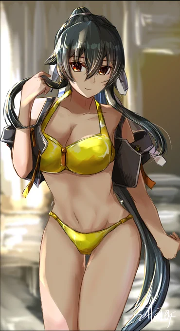 #GWなので金ビキニを貼る #艦これ #矢矧 