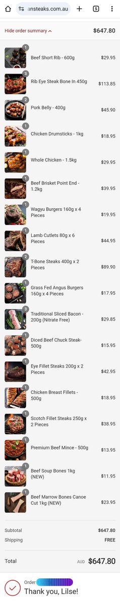 ChompRewards's tweet photo. 🎉 MEAT LOVER’S DREAM COME TRUE!  Our $600 Meat Box Giveaway winner, Lilse H. has chosen an epic haul from Stockman Steaks, and it’s a feast worth drooling over!🥩

 Here’s what Lilse picked: 
Get your ChompRewards package today at https://t.co/OFlDtqBxNJ for your chance to win https://t.co/2OVUlfdZx2