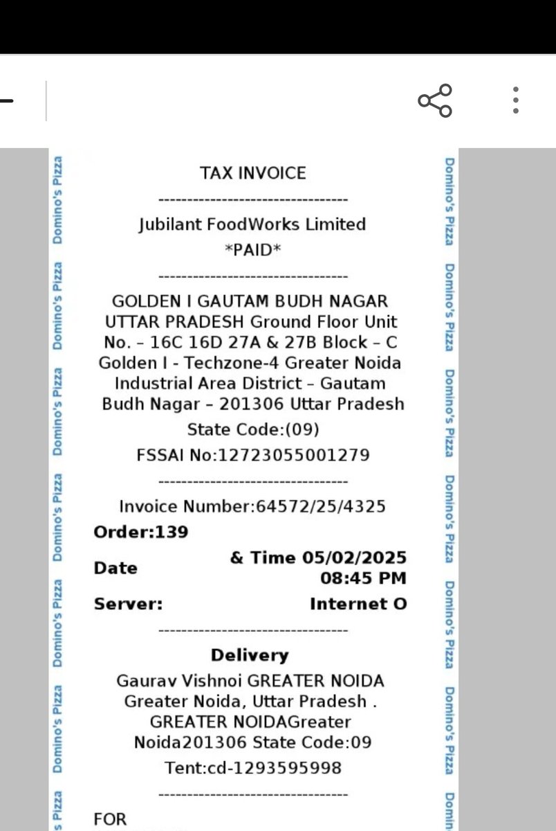 cavishnoi's tweet photo. @dominos_india @dominos @Dominos_UK @dominosmx worst experience of ordering pizza with dominos my order no 139 got delivered after 2 hours, it seems like, everyone in outlet was aware that all higher authority of dominos are dead and no one will listen our complain

Hell services https://t.co/lt99StIxvX
