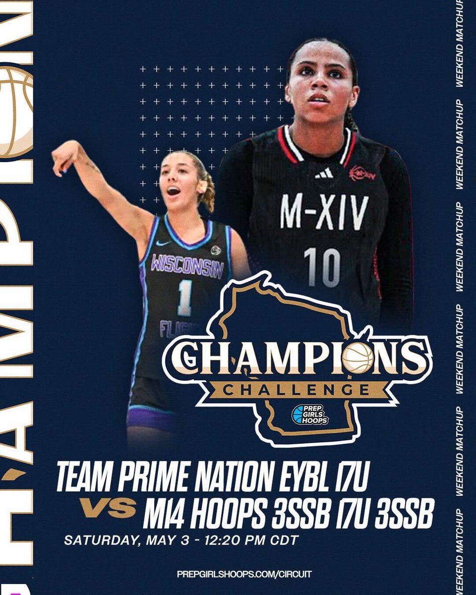 Prep Girls Hoops Circuit π (@pghcircuit) on Twitter photo Big time matchups at #PGHChampionsChallenge π₯ π₯ <a href="/WiFlightElite/">Team PRIME Nation GEYBL</a> <a href="/M14Hoops_Girls/">Team M-XIV Girls</a>
Who will get the W?! Big time matchups at #PGHChampionsChallenge π₯ π₯ <a href="/WiFlightElite/">Team PRIME Nation GEYBL</a> <a href="/M14Hoops_Girls/">Team M-XIV Girls</a>
Who will get the W?!