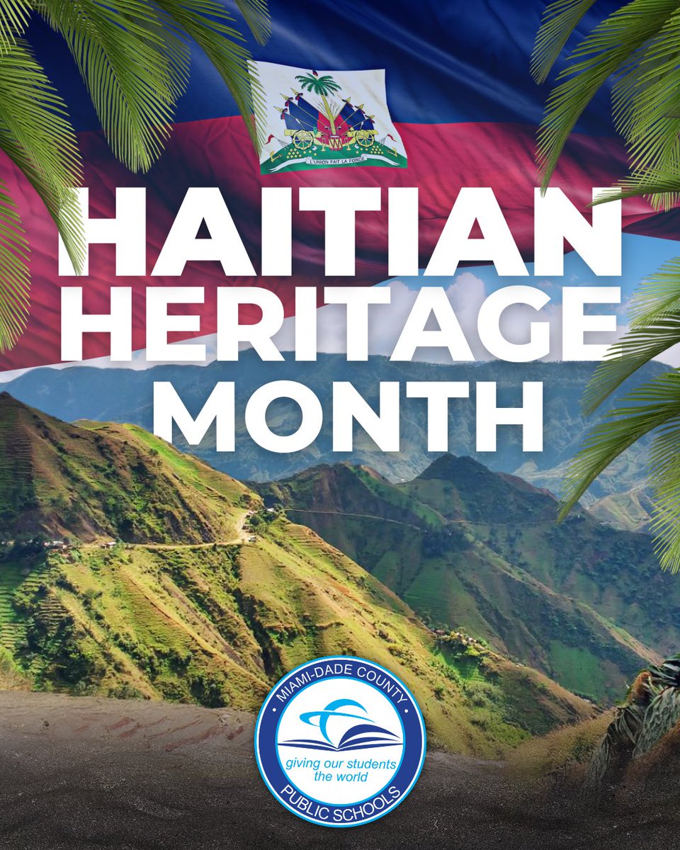 May is #HaitianHeritageMonth!
At <a href="/MDCPS/">Miami-Dade Schools</a>, we proudly celebrate the voices, values, and vibrant contributions of our Haitian students, educators, and families.